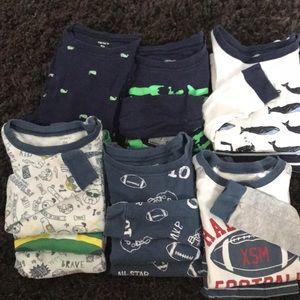 Lot of Carters boys pajamas.